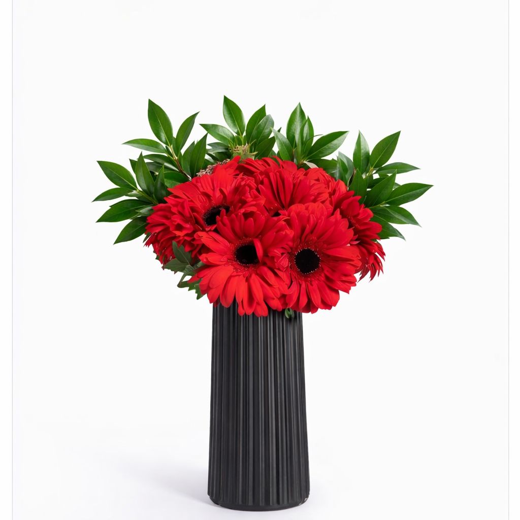 Kırmızı Gerbera Vazolu Çiçek Aranjmanı